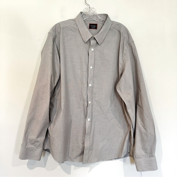 UNTUCKit Other - UNTUCKit Cotton Casual Button Up Shirt Men's XXL Brown Tan Slim Fit Wrinkle Free